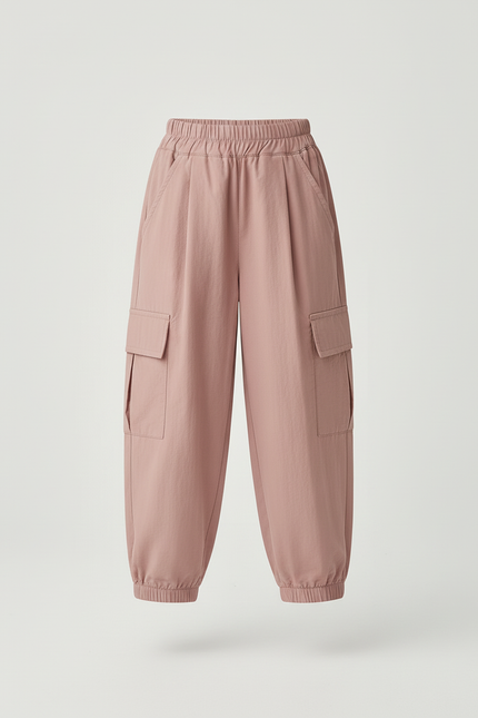Pantalon Cargo Rose Ample Coton Léger Fille - vue 3