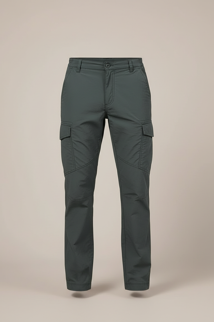 Pantalon Cargo Tapered - Kaki Polyester - vue 3