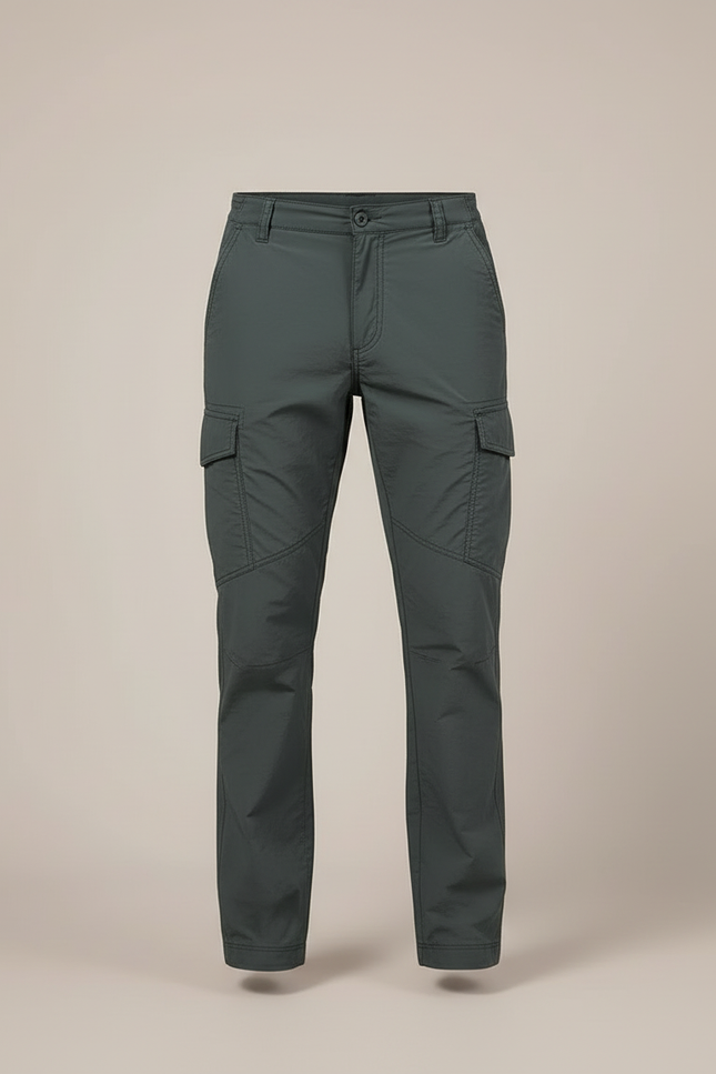 Pantalon Cargo Tapered - Kaki Polyester - vue 3