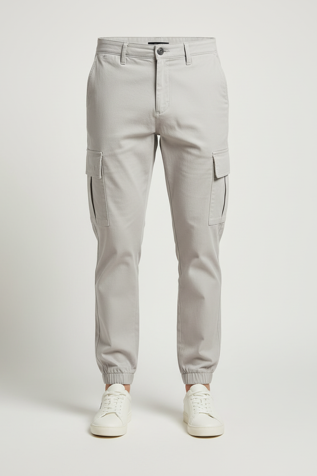 Pantalon Streetwear Cargo - Gris Gabardine - vue 3