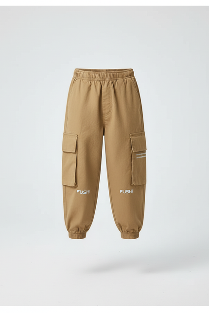Pantalon Cargo Bébé Garçon - Kaki Toile - vue 3