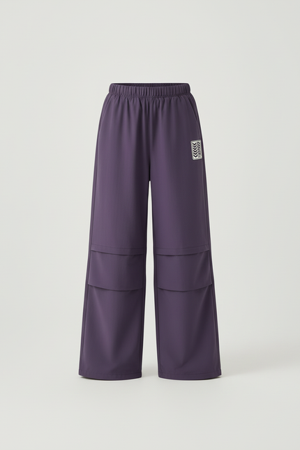 Pantalon Cargo Violet Ample Fluide Enfant - Polyester - vue 3