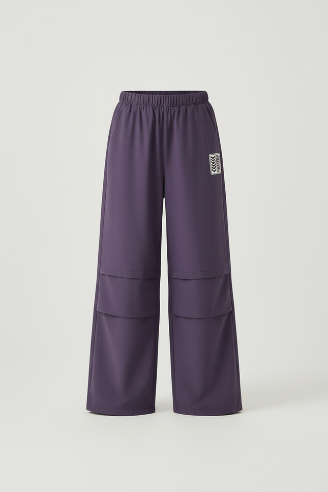 Pantalon Cargo Violet Ample Fluide Enfant - Polyester - vue 3