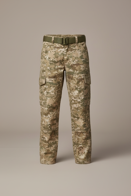 Pantalon Cargo Camouflage Pixelisé Enfant Coton Tactique - Imprimé - vue 3