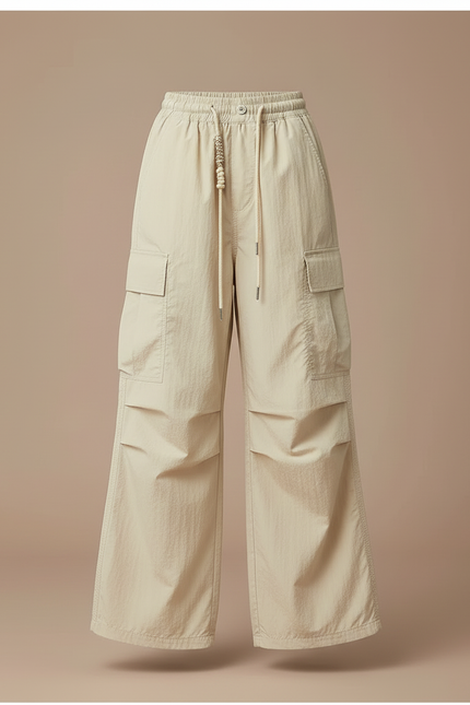 Pantalon Cargo Beige Ample Décontracté Léger Enfant - Polyester - vue 3