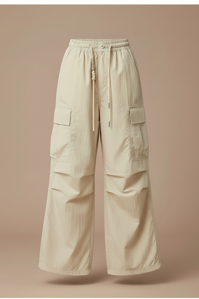 Pantalon Cargo Beige Ample Décontracté Léger Enfant - Polyester - vue 3
