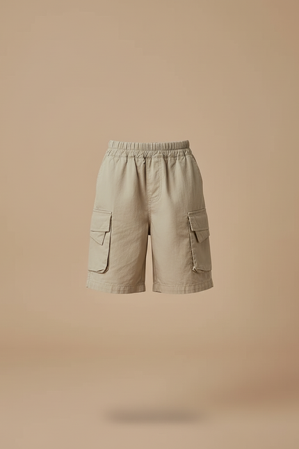 Pantalon Cargo Beige Ample Coton Décontracté Enfant - Toile - vue 3