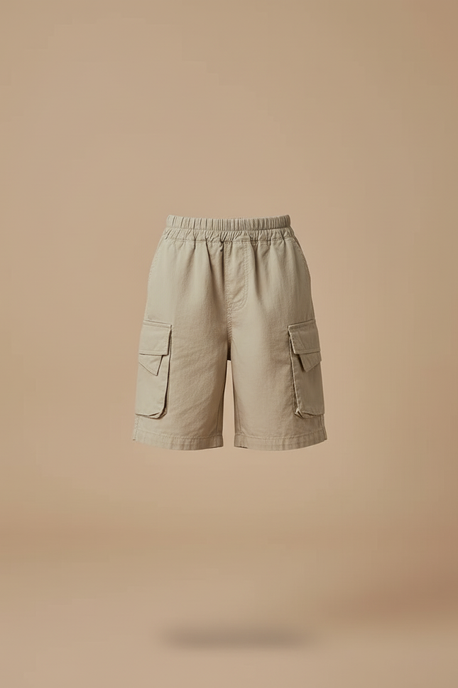 Pantalon Cargo Beige Ample Coton Décontracté Enfant - Toile - vue 3