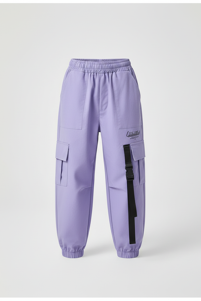 Pantalon Cargo Ample Violet Streetwear Enfant Boucles - Coton - vue 3