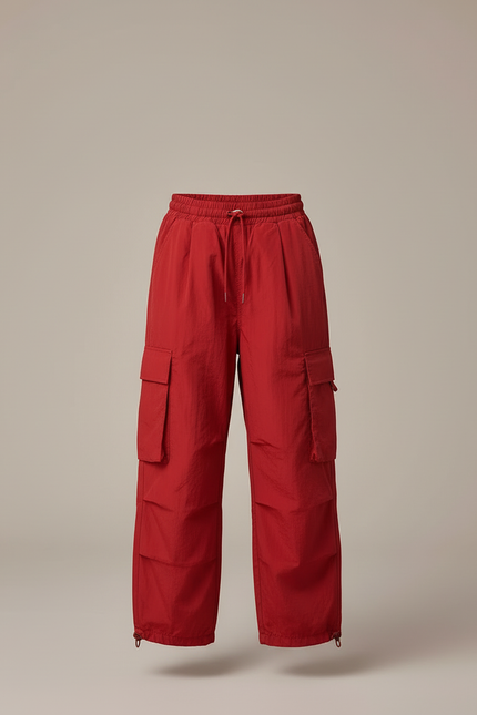 Pantalon Cargo Rouge - Polyester - vue 3