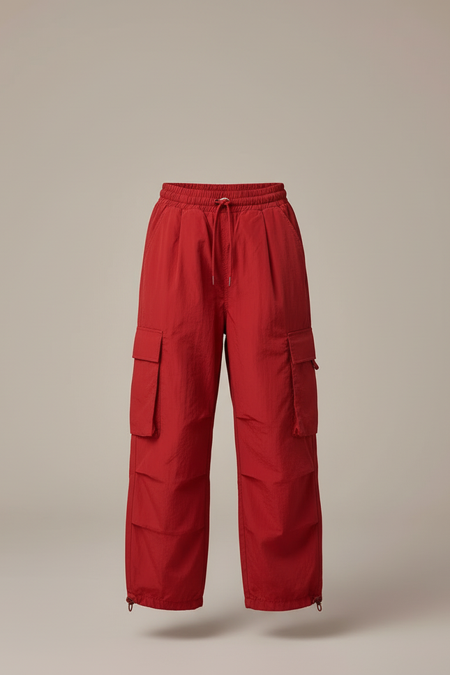 Pantalon Cargo Rouge - Polyester - vue 3