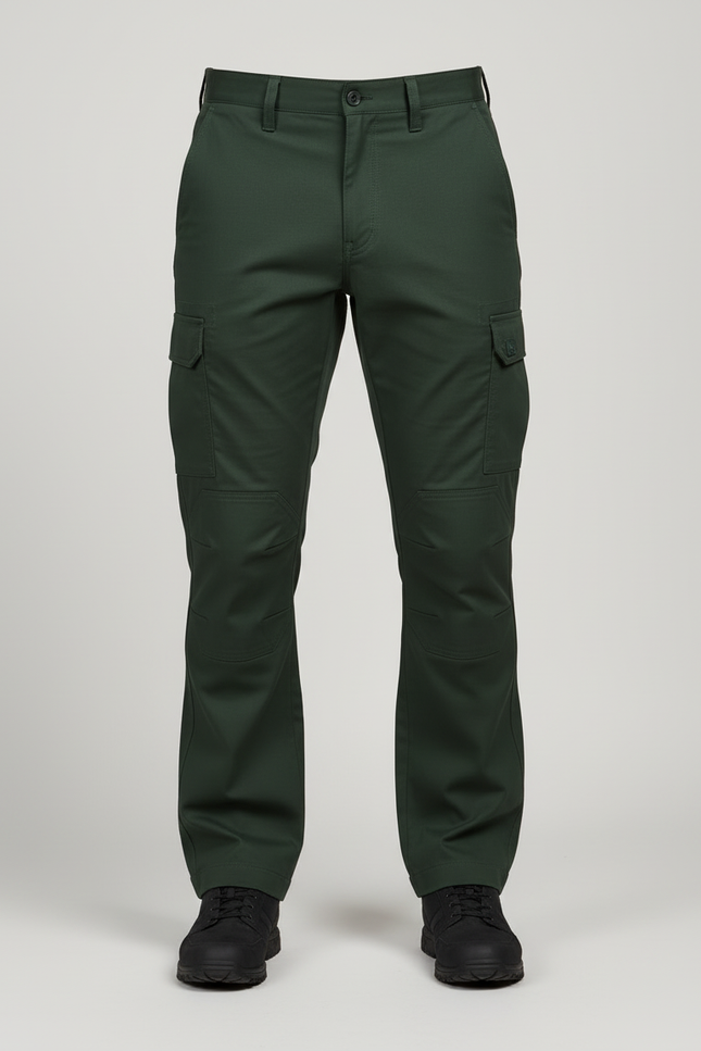 Pantalon Cargo Vert Militaire Homme Multi-Poches - Toile - vue 3