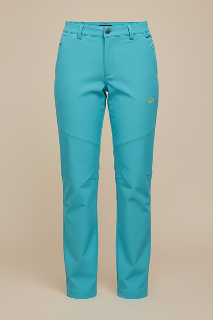 Pantalon Cargo Bleu Turquoise Droit Imperméable Randonnée Femme - Polyester - vue 3
