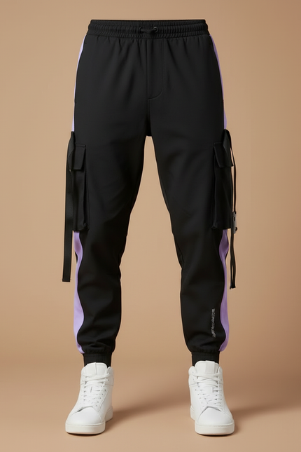 Pantalon Cargo Streetwear Homme - Noir Polyester - vue 3