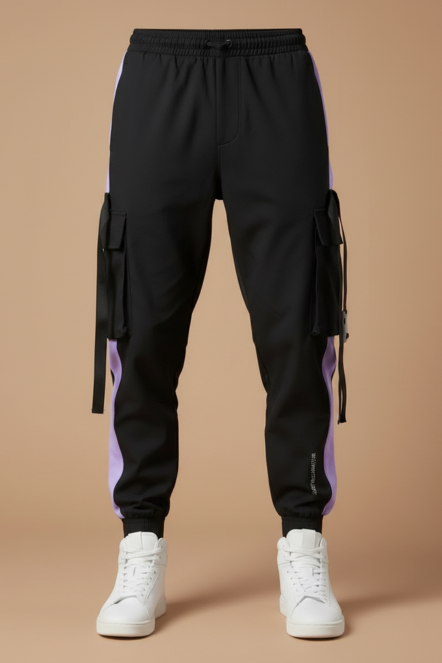 Pantalon Cargo Streetwear Homme - Noir Polyester - vue 3