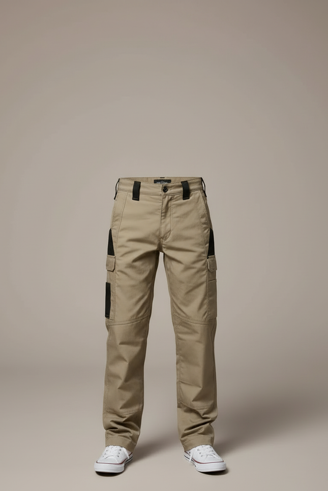 Pantalon Cargo Enfant Beige Multipoches Décontracté Coton - vue 3