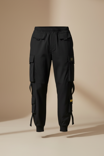 Pantalon Cargo En Nylon - Noir Polyester - vue 3