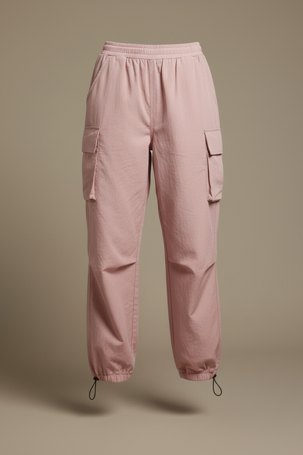 Pantalon Cargo Rose Ample Décontracté Fluide Femme - Coton - vue 3