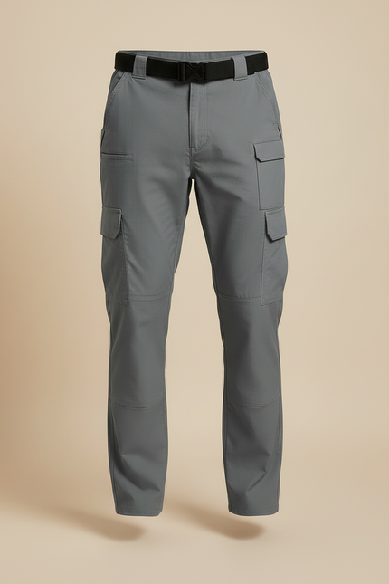Pantalon Cargo Gris Homme Tactique Multi-Poches Respirant - Polyester - vue 3