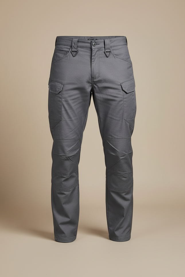 Pantalon Cargo Gris Multipoches Tactique Homme - Toile - vue 3