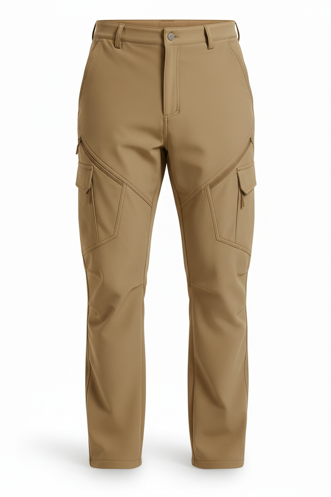 Pantalon Cargo Kaki Homme Extensible Multi-Poches - Polyester - vue 3