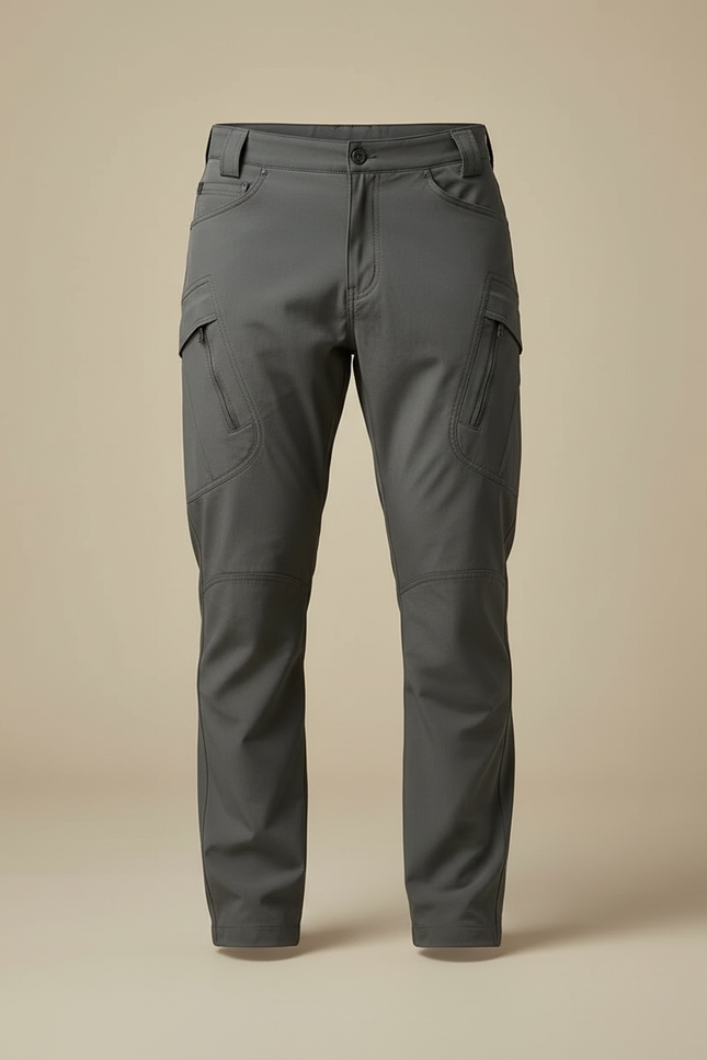 Pantalon Cargo Gris Homme Tactique Multipoches Extérieur - Polyester - vue 3