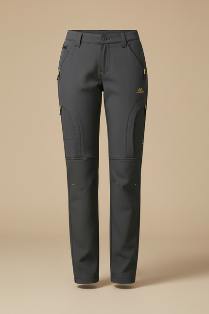 Pantalon Cargo Gris Femme Polaire Imperméable Randonnée - Polyester - vue 3
