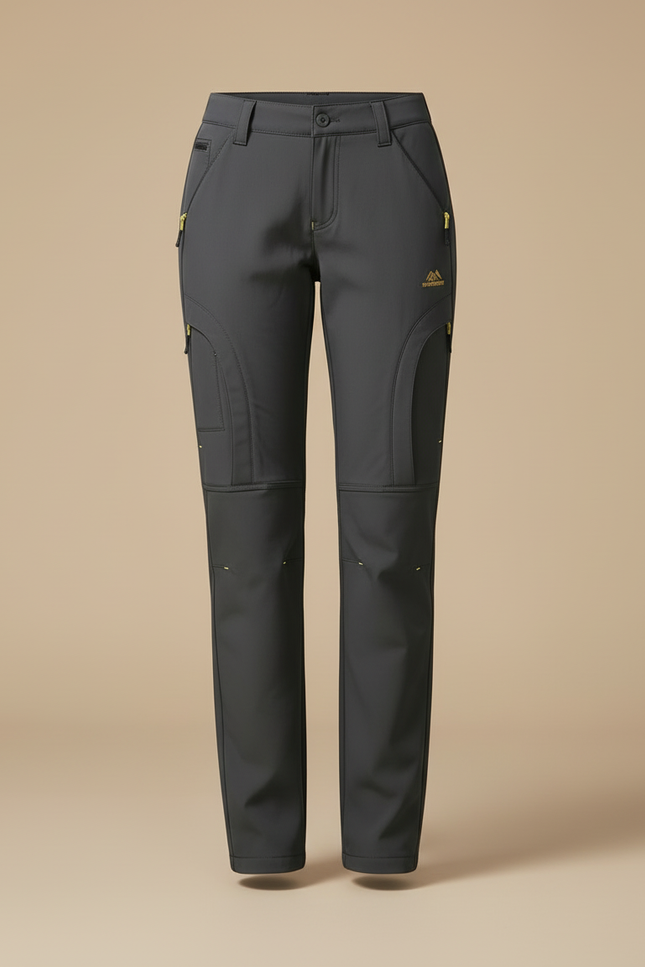 Pantalon Cargo Gris Femme Polaire Imperméable Randonnée - Polyester - vue 3