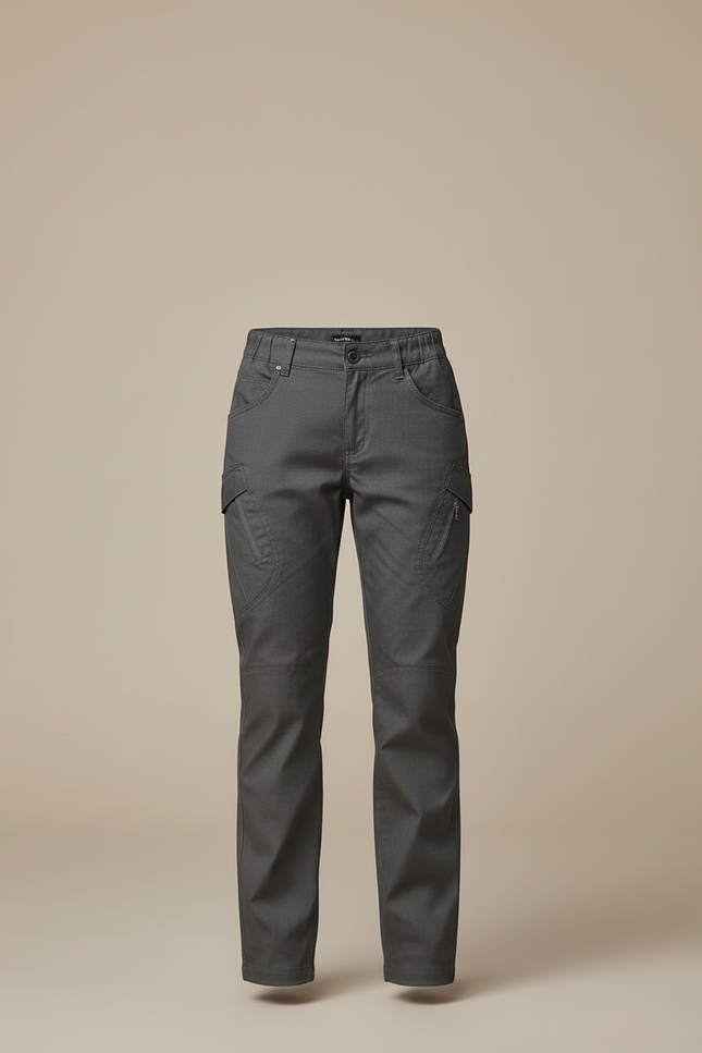 Pantalon Cargo Gris Enfant Coupe Droite Multipoches - Gabardine - vue 3