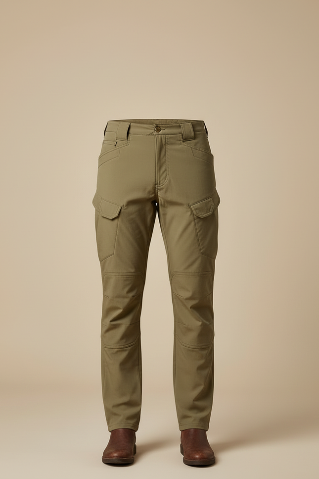 Pantalon Cargo Kaki Homme Décontracté Multipoches - Gabardine - vue 3