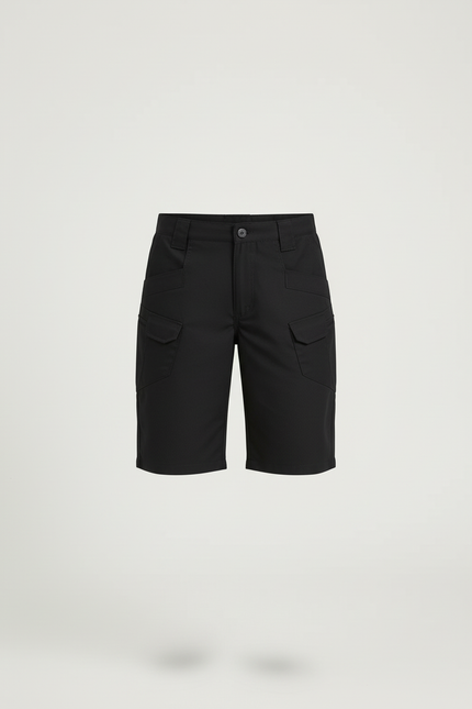 Pantalon Cargo Noir Tactique Multipoches Garçon Fille - Polyester - vue 3