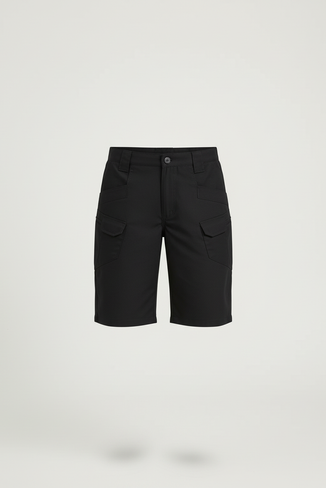 Pantalon Cargo Noir Tactique Multipoches Garçon Fille - Polyester - vue 3