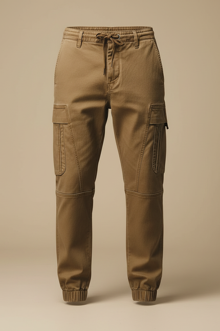Pantalon Cargo Vintage Homme - Kaki Toile - vue 3
