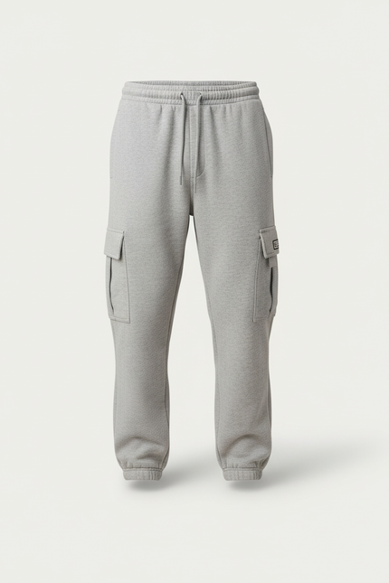 Pantalon Cargo Gris Molleton Ample Multipoches Homme - vue 3