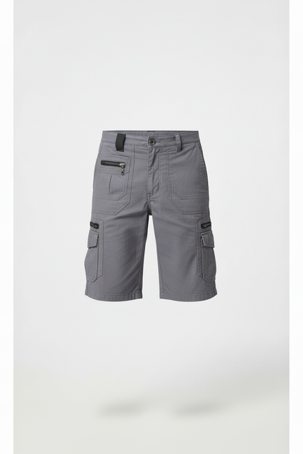 Pantalon Cargo Gris Coupe Droite Multipoches Enfant - Toile - vue 3