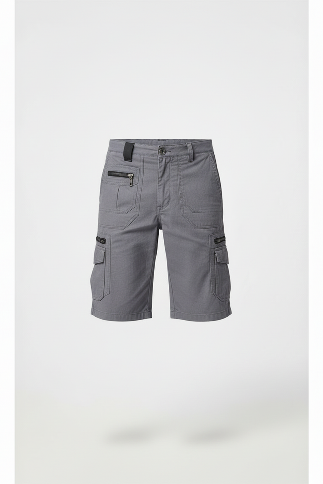 Pantalon Cargo Gris Coupe Droite Multipoches Enfant - Toile - vue 3