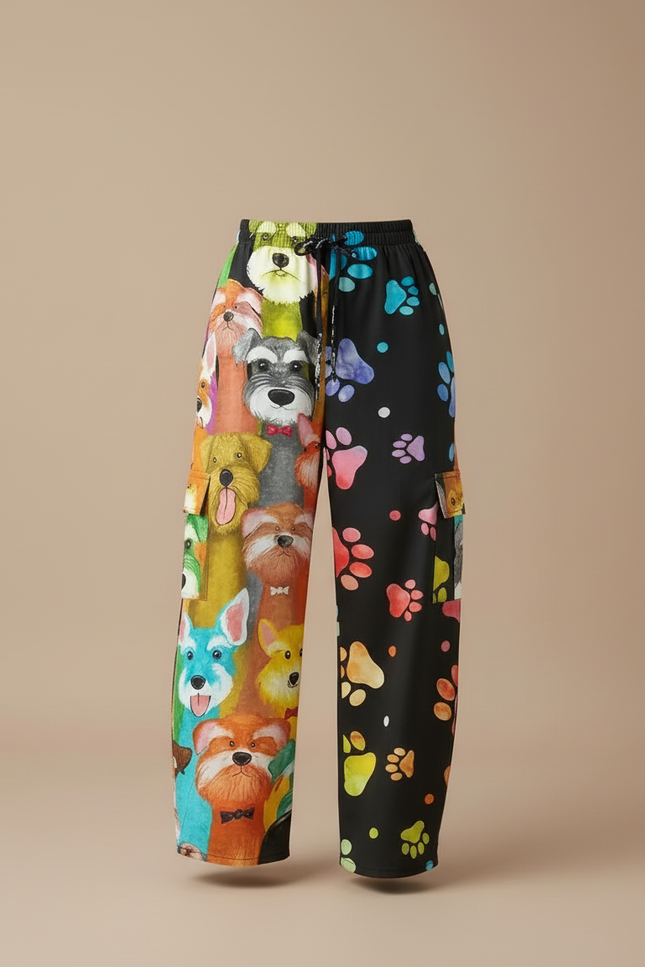 Pantalon Cargo Imprimé - Multicolore Polyester - vue 3