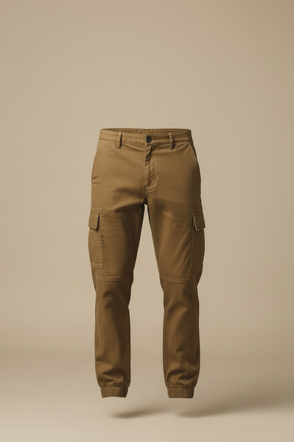 Pantalon Cargo Kaki Ample Jogger Coton Homme - vue 3