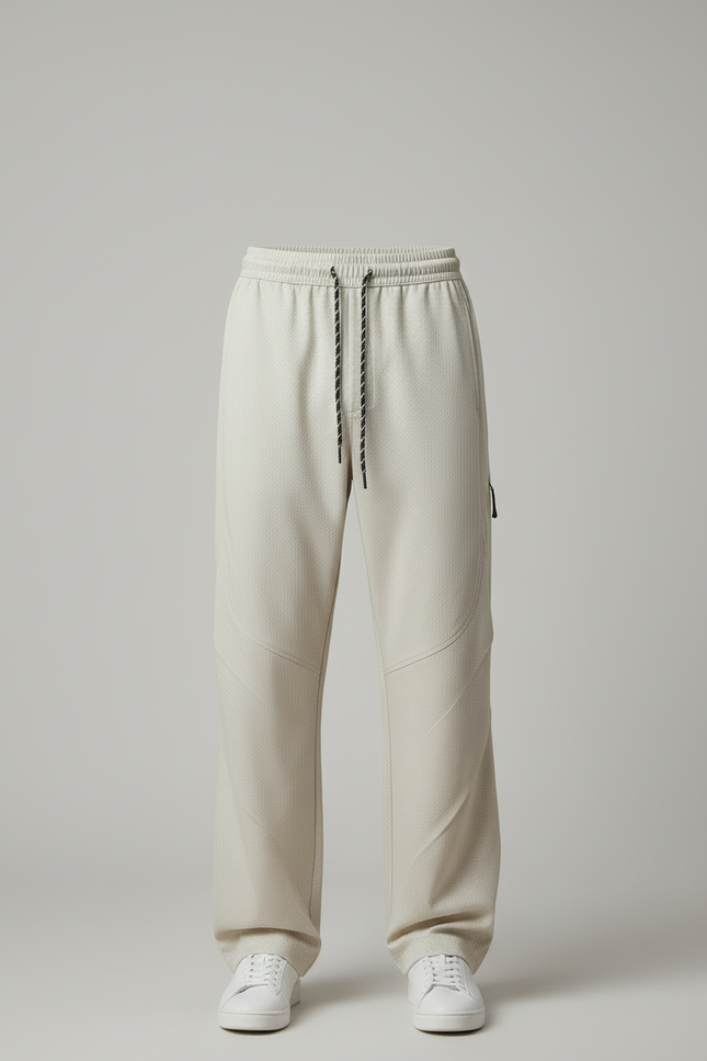 Pantalon Cargo Beige Droit Maille Décontracté Homme - vue 3
