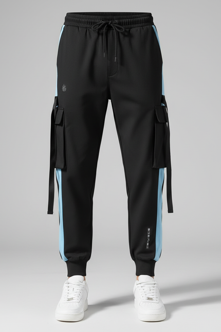 Pantalon Cargo Avec Sangle Homme - Noir Polyester - vue 3
