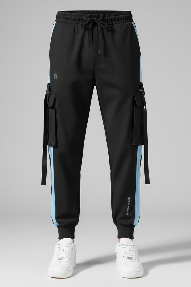 Pantalon Cargo Avec Sangle Homme - Noir Polyester - vue 3