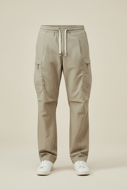 Pantalon Cargo Ample Léger Décontracté Homme Coton - Kaki - vue 3
