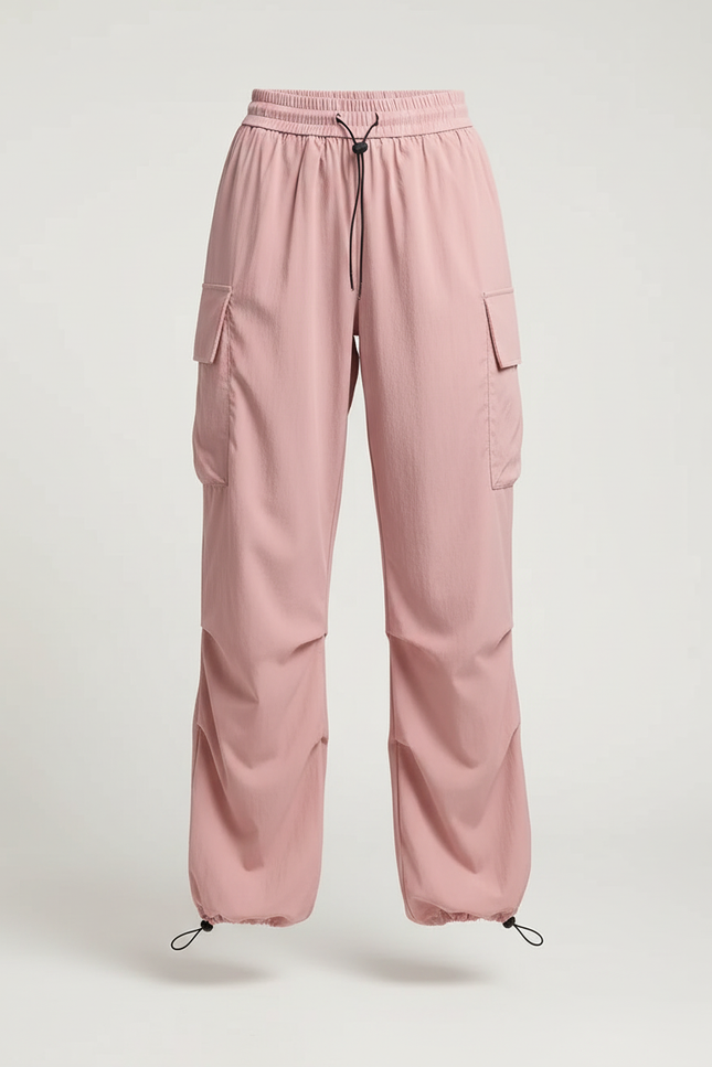 Pantalon Cargo Femme Rose Parachute - Polyester - vue 3