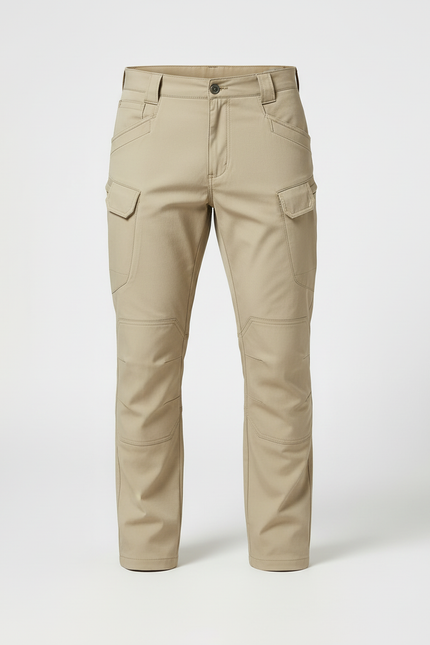 Pantalon Cargo Beige Tactique Multipoches Résistant Homme - Toile - vue 3