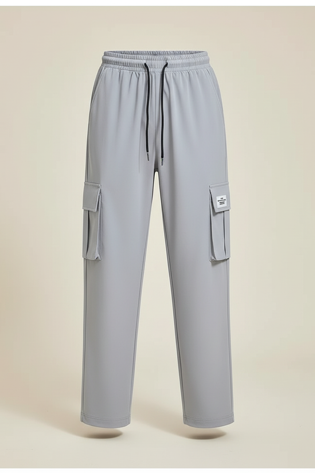 Pantalon Cargo Garçon Gris Droit - Polyester - vue 3