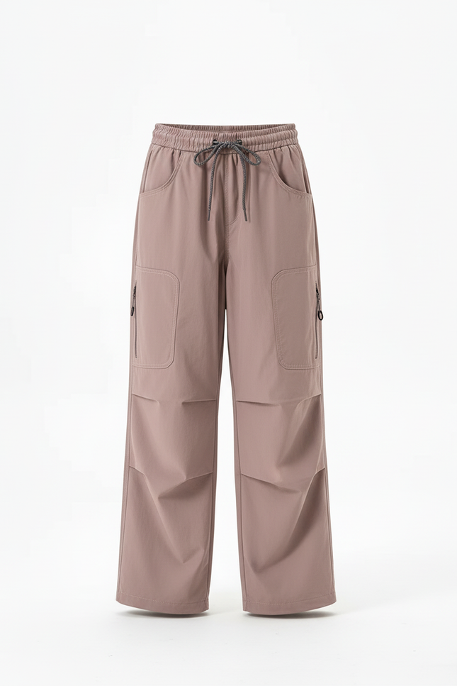 Pantalon Cargo Rose Ample Décontracté Unisexe - Polyester - vue 3