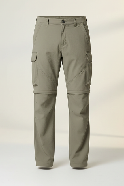 Pantalon Cargo Kaki Convertible Léger Zippé Homme - Polyester - vue 3