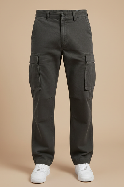 Pantalon Cargo Work - Kaki Toile - vue 3
