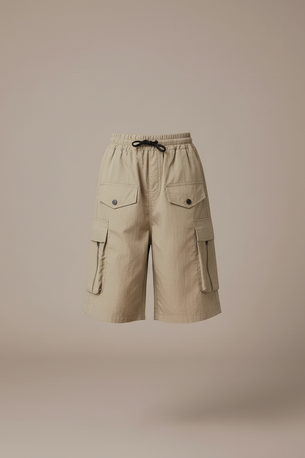 Pantalon Cargo Beige Coton Multipoches Décontracté Enfant - vue 3