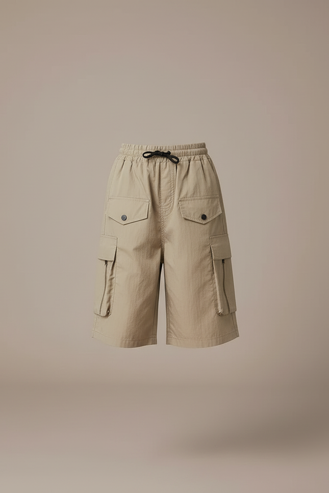 Pantalon Cargo Beige Coton Multipoches Décontracté Enfant - vue 3